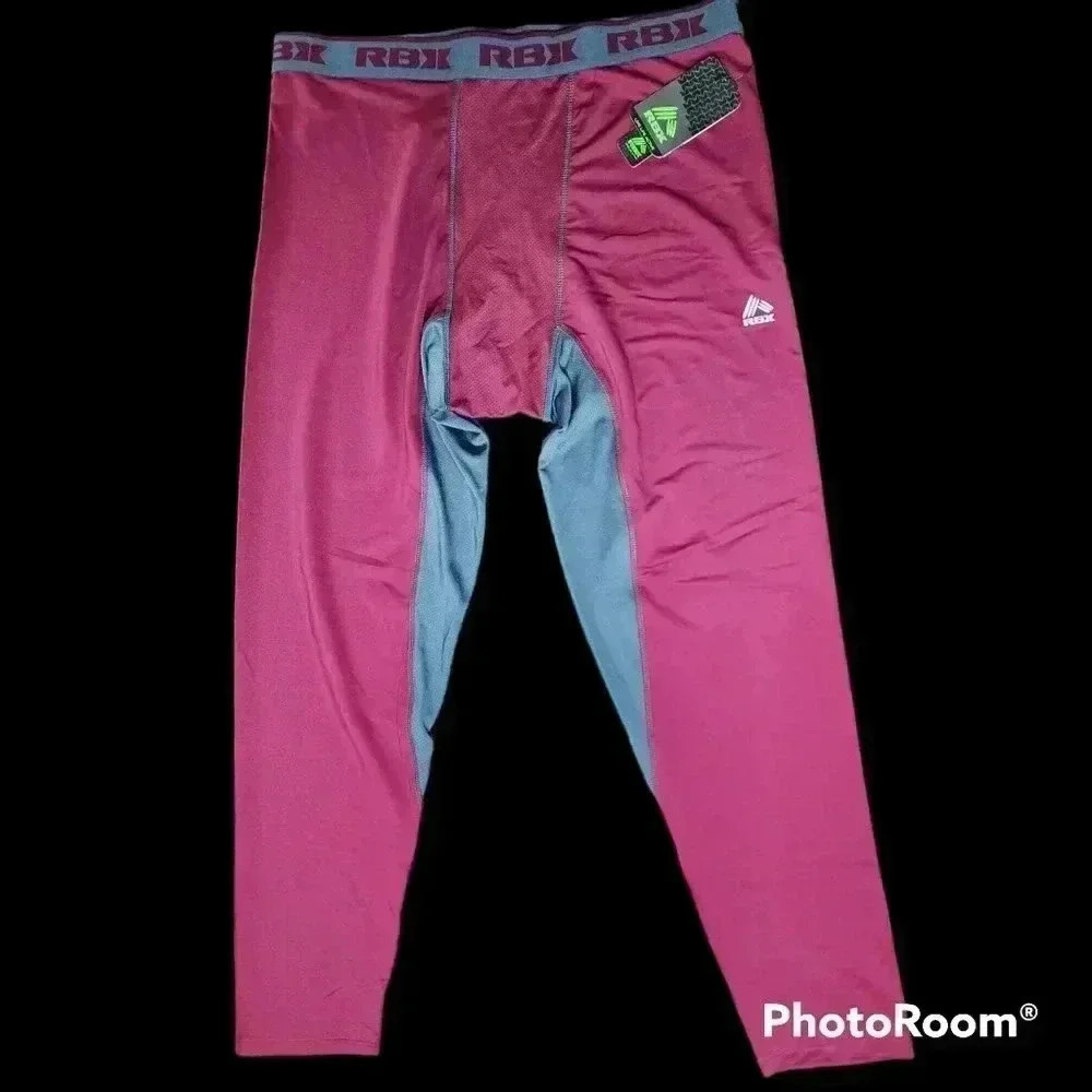 RBX maroon workout gym compression pants #CRM707R NWT L or XL